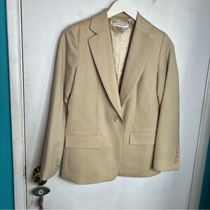 Pendleton virgin wool blazer jacket tan color single button
